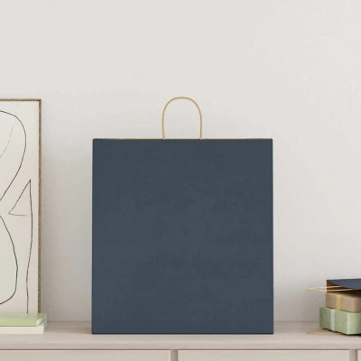Image of vidaXL Paper Bags 50 pcs with Handles Blue 45x17x48 cm