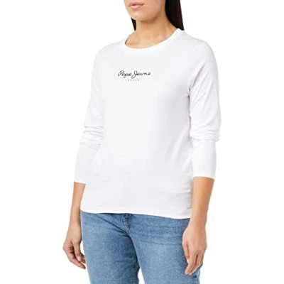 Image of Pepe Jeans Women&#039;s Camila L/S T Shirt, 800WHITE, XS