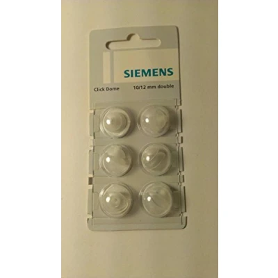 Image of Siemens Click Dome 10/12mm Double for RIC Hearing Aids 6 Domes Each by