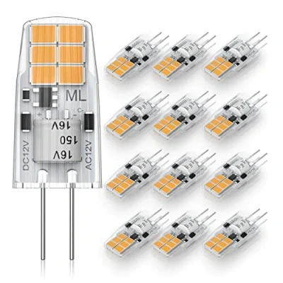 Image of RuLEDne G4 LED Bulb, 2 W Warm White 2700 K, 360 Beam Angle, Non Dimmable, Bulbs, 20 25 Halogen Replacement Pack of 12