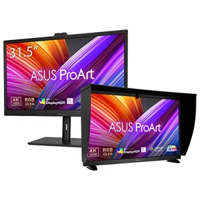 Image of ASUS ProArt Display OLED PA32DC Professional Monitor 31.5 inch, 4K UHD (3840 x 2160), 99% DCI P3, Built in Colorimeter, HDR 10, HLG, ΔE &lt; 1, USB C, HDMI, Calman Ready, ColourSpace Integration