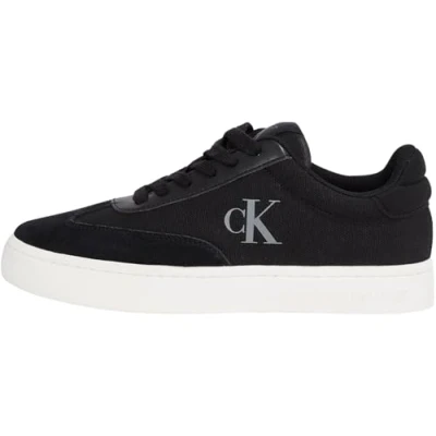Image of Calvin Klein Jeans Classic Cupsole MIX Trainers, Women&#039;s, Size: 5, Black bright white Cotton