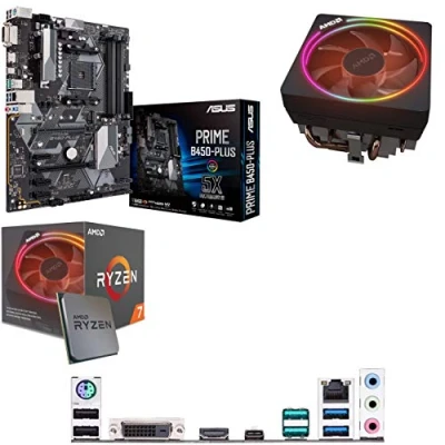 Image of Components4All AMD Ryzen 7 2700X 3.7GHz (Turbo 4.3GHz) Eight Core Sixteen Thread CPU, ASUS PRIME B450 Plus Motherboard Pre Built Bundle NO RAM