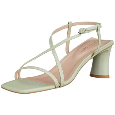 Image of L37 HANDMADE SHOES Women&#039;s That Hill Heeled Sandal, Green, 5 UK
