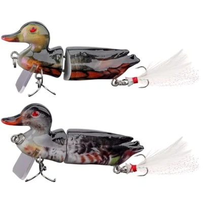 Image of Funzhan Topwater Bass Lures Fishing Hard Baits Crankbaits Swimbaits Artificial Slow Sinking Bionic Segmented Multi Jointed for Trout Crappie Pike Saltwater Freshwater