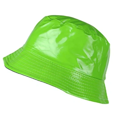 Image of Toutacoo, Waterproof Vinyl Bucket Rain Hat (19 Plain Green)