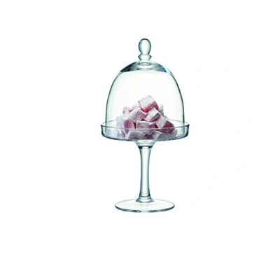 Image of LSA International Serve Stand and Dome 15 cm, Soda Glass, Ø15/Ø14cm