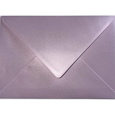 Image of C5 Pearl Lilac Coloured envelopes for A5 Greeting Cards Wedding Invitation Crafts 162x229mm Pack of 20 (Pearl Lilac)