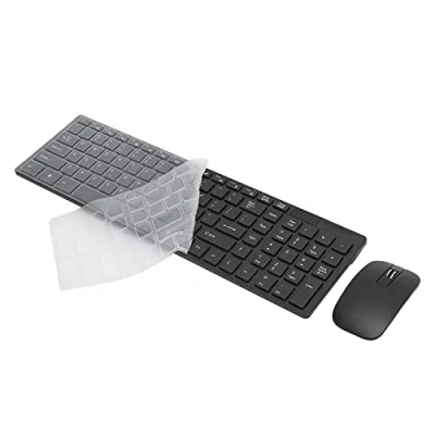Image of ciciglow Mouse and Keyboard Set, 101 Keys Wireless 10m Remote Connection Smart Sleep Fingerboardand Combo Compatible with Windows/Android(black)