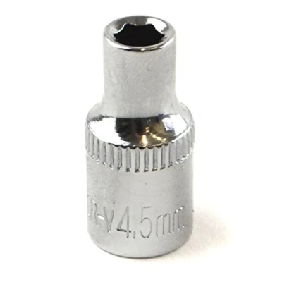 Image of 4.5mm 1/4&quot; Drive Shallow Metric Socket Single Hex / 6 Sided Bergen