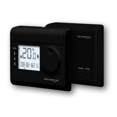 Image of Neomitis Wireless Seven Day Programmable Digital Room Thermostat Black RT7RFB+