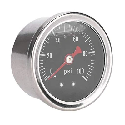 Image of 1 * Fuel Pressure Gauge Duokon 0 100 PSI/bar Universal Car Regulator Liquid Fill Fuel/Oil Meter