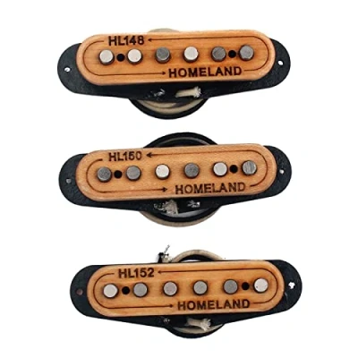 Image of 3Pcs Electric Guitar Pickup Maple Wood Neck Middle Bridge Single Coil Pickups &amp; Screws Parts Replacement