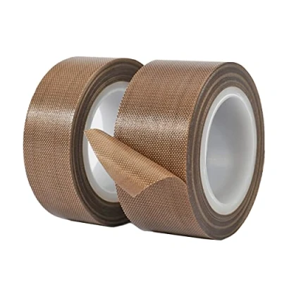 Image of Qrity 2 Rolls High Temp Tape 20mm x 10m, PTFE Tape, Teflon Temperature Adhesive Thickness 0.18 mm, for Vacuum Sealer Machine, Hand or Impulse Sealer, Heat Resistant Up to 300℃