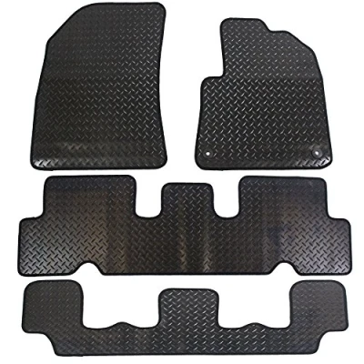 Image of JVL 3524R Fully Tailored Rubber Car Mat, Set of 4, Black