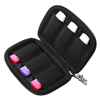 Image of KING OF Flash USB Drive Case With Premium Quality Padded Protection For Up To 6 Flash/Key Drives, Organizer (Black)