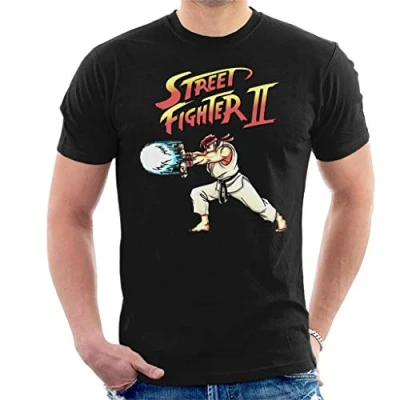 Image of Street Fighter Ryu Hadauken Men&#039;s T Shirt Black