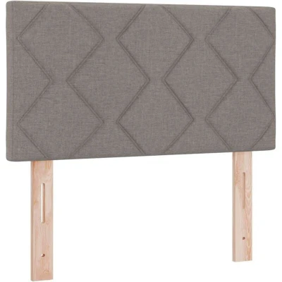 Image of vidaXL LED Headboard Diamond Blocks Design Taupe 80 cm Fabric