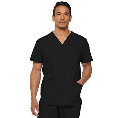 Image of Dickies Men&#039;s Medical Scrubs Shirts, Black, L UK
