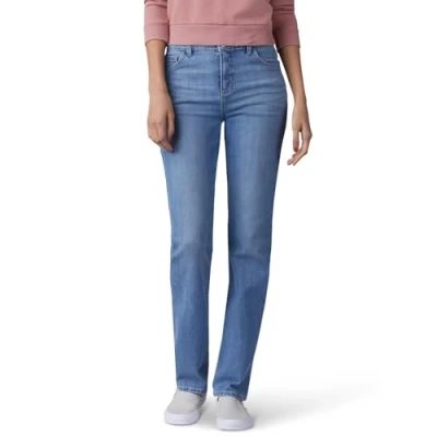 Image of Lee Women&#039;s Classic Fit Monroe Straight Leg Jean, Inspire Blue, 12 Long