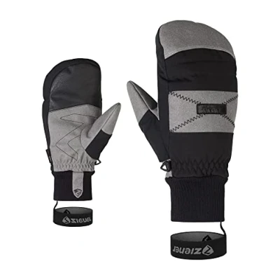Image of Ziener Men&#039;s Gendon Ski Mittens/Winter Sports Breathable, Waterproof, Trendy, Black, 9.5