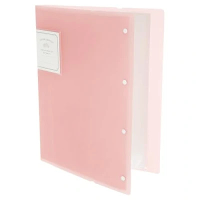 Image of M&amp;G 30 Pocket Binder with PP Plastic Sleeves A3(Pink), Art Portfolio Folder Clear Sheet Protectors, for Organizing Documents, 310x235x22mm