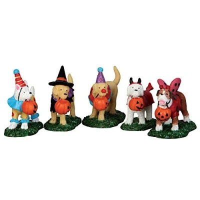 Image of Trick or Treating Dogs Lemax Spooky Town