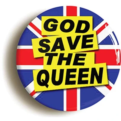 Image of God Save The Queen Punk Fridge Magnet (Circular 2inch / 50mm Diameter)