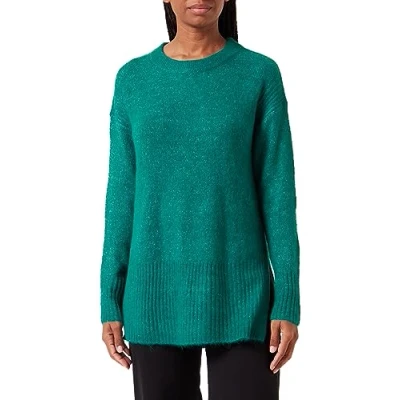 Image of ICHI Women&#039;s Ihkamara Long Ls Sweater, 185424/Cadmium Green, L