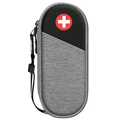 Image of SITHON EpiPen Medical Carrying Case Insulated, Travel Medication Organizer Bag Emergency Pouch Holds 2 EpiPens, Asthma Inhaler, Anti Histamine, Auvi Q, Allergy Medicine Essentials,