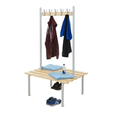 Image of BiGDUG Essentials Changing Room Bench Double Sided with 10 Hooks 1750h x 1000w 780d mm