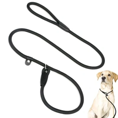 Image of WOLMIK Dog Slip Lead, Durable Strong Training Leash Rope, 150 cm Long Adjustable Pet Lead Leash, No Collar or Harness Needed Walking Leashes for Puppy Small Dogs