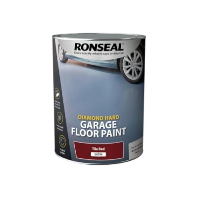 Image of Ronseal DHGFPTR5L Diamond Hard Garage Floor Paint Tile Red 5 Litre