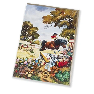 Image of Horse riding greeting card. Up for the cup by Norman Thelwell