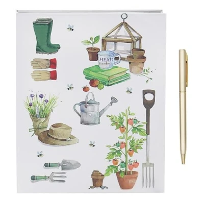 Image of Lesser &amp; Pavey Green Fingers Notebook + Pen Journal Scribble Pad Stationery Notepad