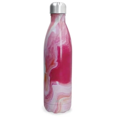 Image of S&#039;well Stainless Steel Reusable Water Bottle, 750ml, Rose Agate, Triple Insulated and Leak Proof Drinking Bottle for Hot Cold Beverages up to 48h Cold/24h