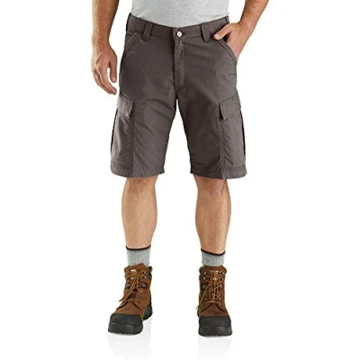 Image of Carhartt Men&#039;s Force Relaxed Fit Ripstop Cargo Work Short, Tarmac, W32
