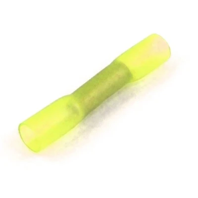 Image of 10x Heat Shrink Butt Crimp Connectors, Yellow, For electric cables and wires FREE FIRST CLASS UK POSTAGE!