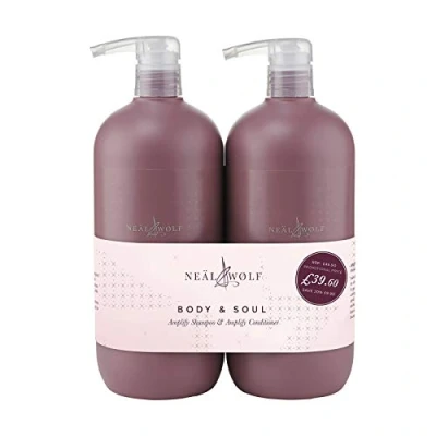 Image of Neal &amp; Wolf Body Soul Amplify Volumising Shampoo Conditioner Backwash Duo 950ml