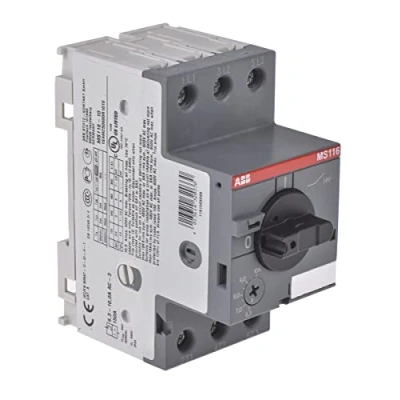 Image of ABB MS116 10 Manual Motor Starter, 45mm width, 3 Pole, 690 V, 50 60Hz (ABB1SAM250000R1010)