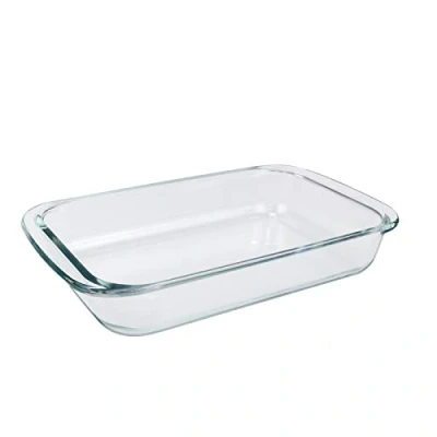 Image of Glass Baking Dish for Oven, Oven Rectangular, Lasagne Dish, Proof Baking, Roasting Rectangular Oblong Casserole (1pcs m 2L)