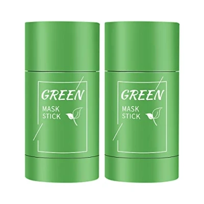 Image of 2 Pack Green Tea Cleansing Mask Stick,Blackhead Remover Stick,Purifying Clay Stick,Anti Acne Oil Control &amp; Clean Pores for All Skin Types Women and Men