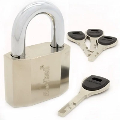 Image of Heavy Duty Anti Theft 50mm Padlock 4 Security Keys Hardened Steel Gate/Door Lock
