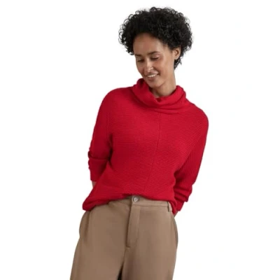 Image of Street One Women&#039;s A322238 Shirt in Knitted Look, Autumn Red, 38