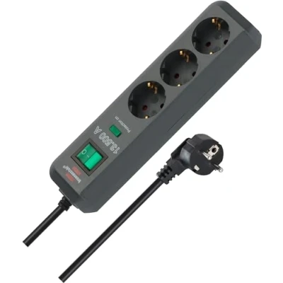 Image of Brennenstuhl 1158810315 3AC outlet(s) 1.5m Anthracite power extension 1158810315, 1.5 m, 3 AC outlet(s),