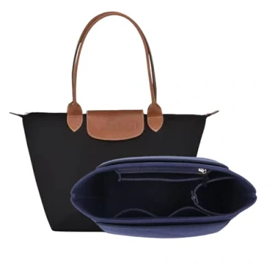 Image of D.DUO Bag Insert Organizer, purse accessories, Suitable For Longchamp long handle tote organizer (DarkBlue,M(LongHandle))