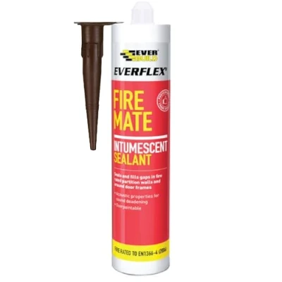 Image of Everbuild Everflex Fire Mate Intumescent Acrylic Sealant, Brown, 295 ml , Pack of 1