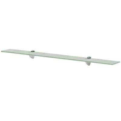 Image of vidaXL Floating Shelf in Frosted Glass Modern Look, High Load Capacity Wall Ideal for Living Room, Bedroom, Bathroom