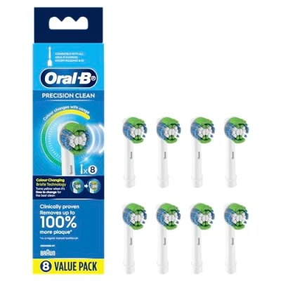 Image of Braun Oral B Precision Clean Toothbrush Head Refill 8 Pack