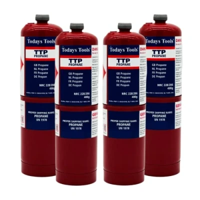 Image of 4x Propane 400g Bottle Disposable Gas Cylinder plumbers torch jet burner